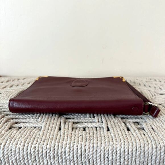 CARTIER Classic Burgundy and Gold Clutch - Picture 6 of 16